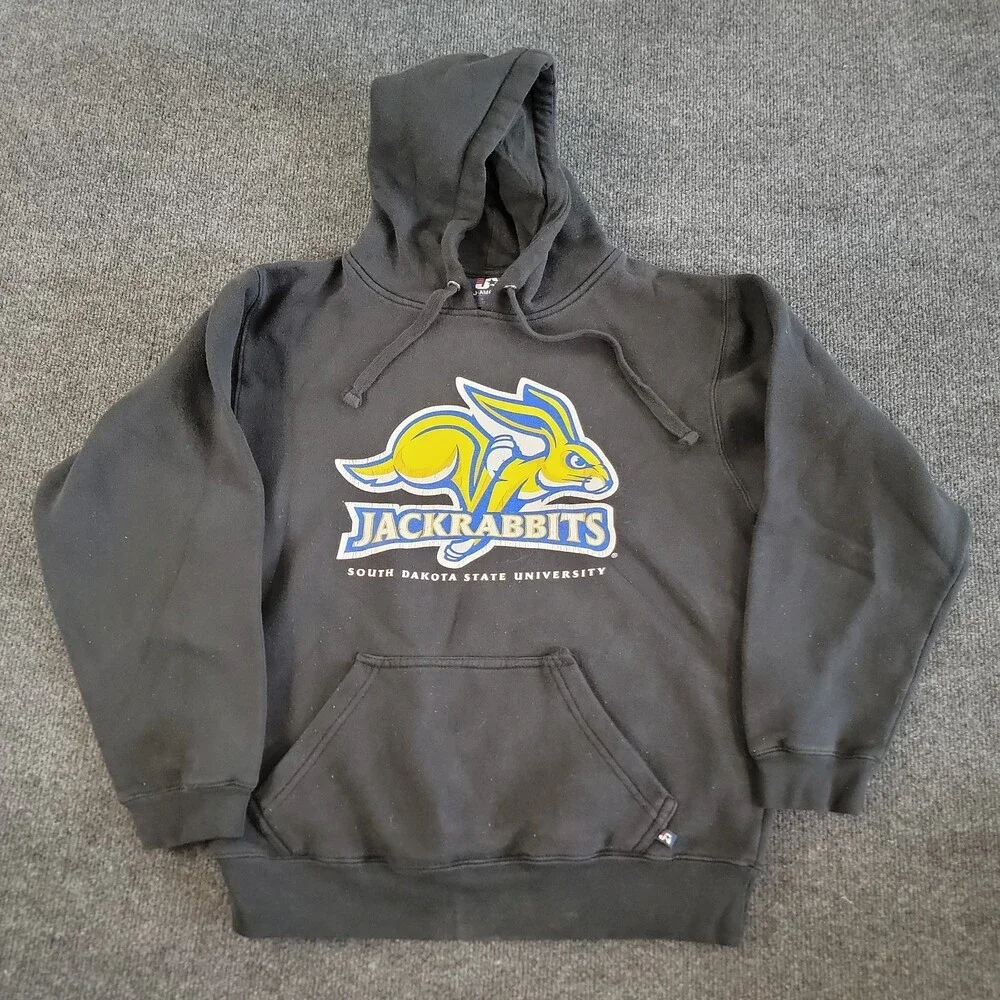 South Dakota State Jackrabbit Fanatics Hoodie Sweatshirt Mens S Black Pullover